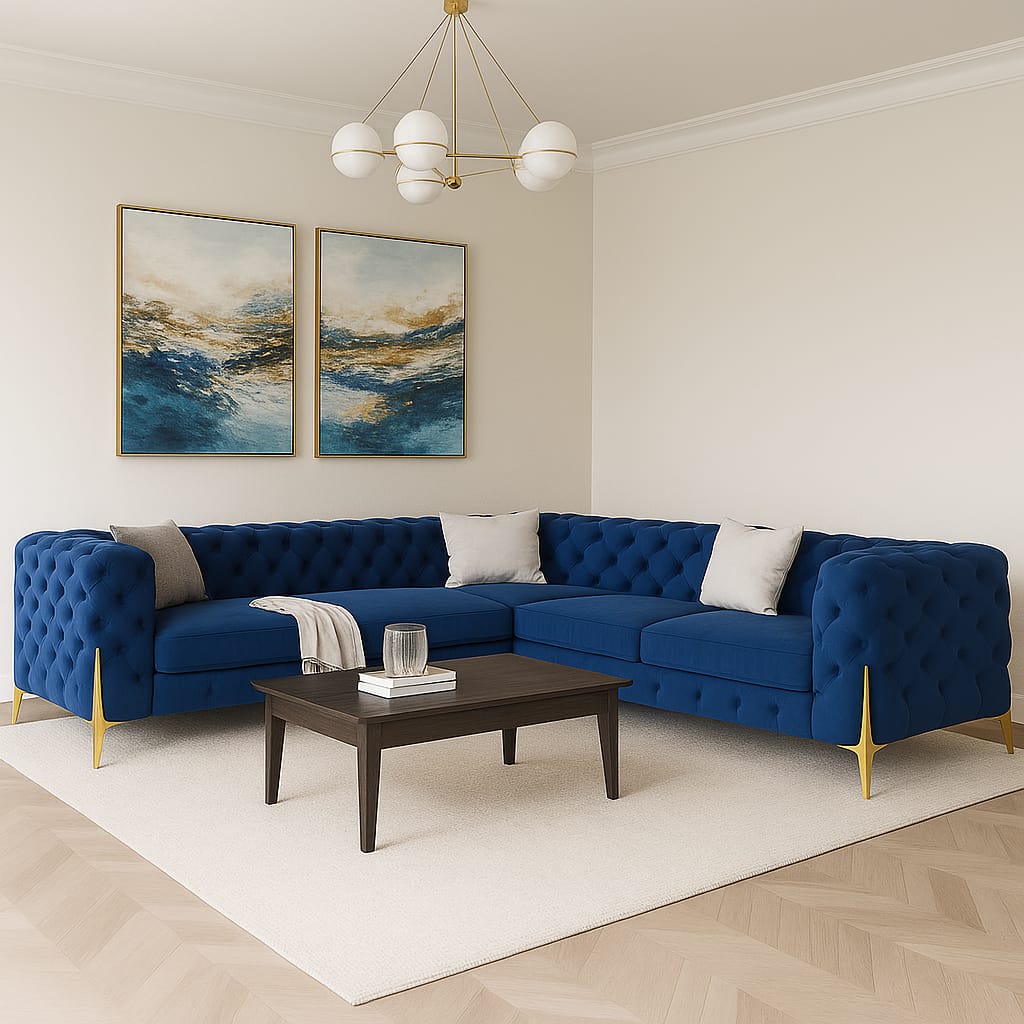 Ambassador Chesterfield Corner Sofa | Luxury L-Shaped Design - Legacy Living UK