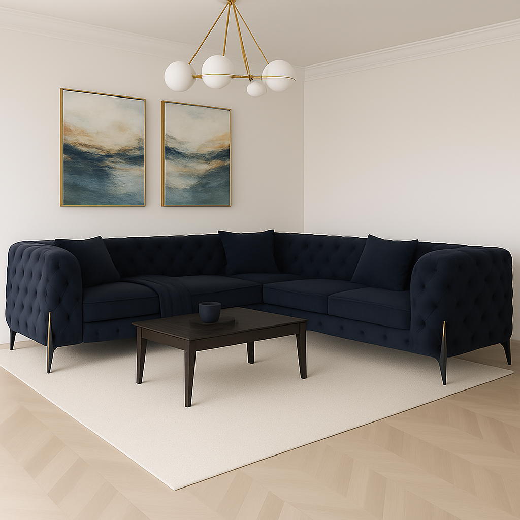 Ambassador Chesterfield Corner Sofa | Luxury L-Shaped Design - Legacy Living UK