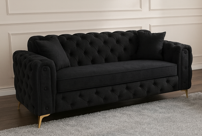Ambassador Sofa | Dollar Sofa | Bespoke Luxury 2 seater, 3 seater, 4 seater and 5 seater with different color options of multiple fabrics of plush velvet fabric, teddy boucle fabric, naple fabric, and marble fabric - Legacy Living UK