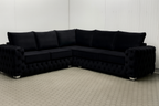 Ashton Corner Sofa | Bespoke L-Shaped with different color options of multiple fabrics of plush velvet fabric, teddy boucle fabric, naple fabric, and marble fabric - Legacy Living UK
