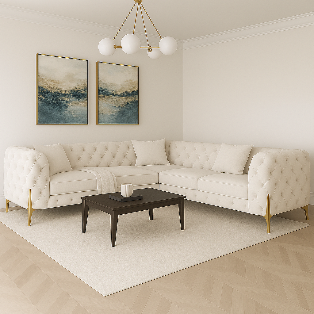 Ambassador Chesterfield Corner Sofa | Luxury L-Shaped Design - Legacy Living UK