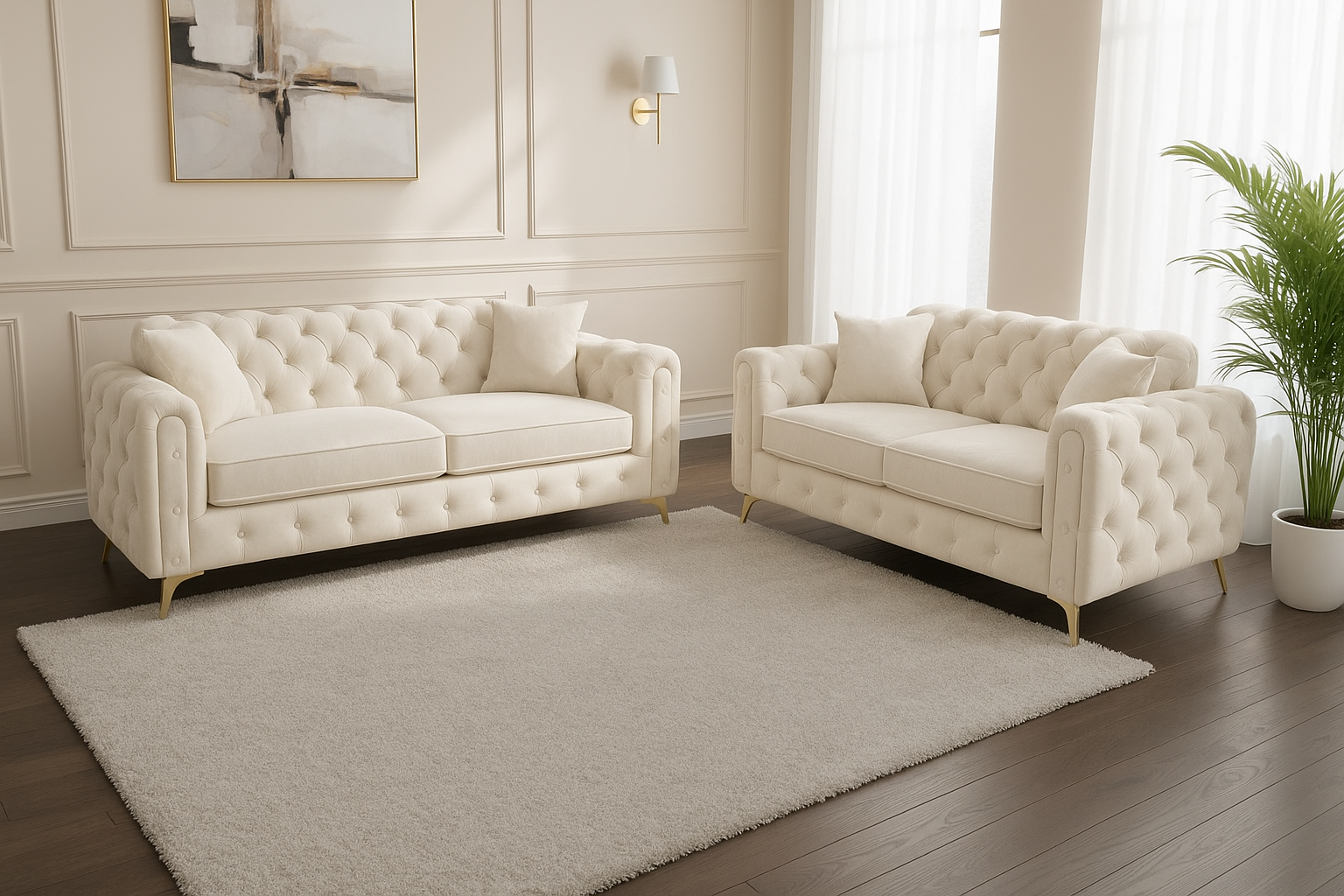 Ambassador Sofa | Dollar Sofa | Bespoke Luxury 2 seater, 3 seater, 4 seater and 5 seater with different color options of multiple fabrics of plush velvet fabric, teddy boucle fabric, naple fabric, and marble fabric - Legacy Living UK