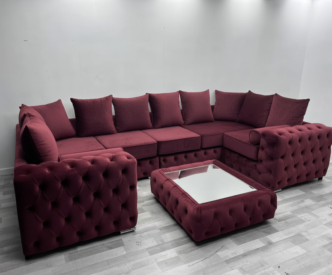 Ashton 6 Seater U-Shape Sofa | Luxury Bespoke Sofa - Legacy Living UK
