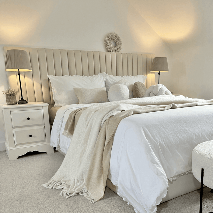 Palazzo Wide Panelled Headboard Bedframe - Legacy Living UK