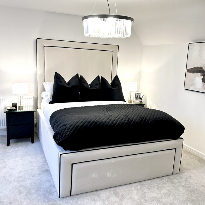 Victoria Luxury Bed with Contrast Piping - Legacy Living UK