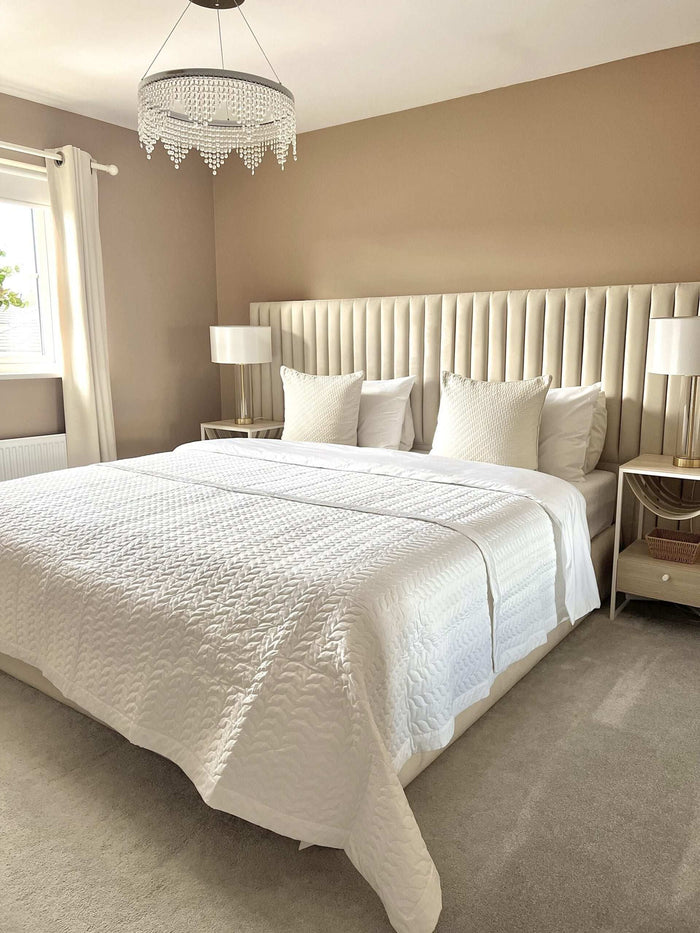 Palazzo Wide Panelled Headboard Bedframe - Legacy Living UK