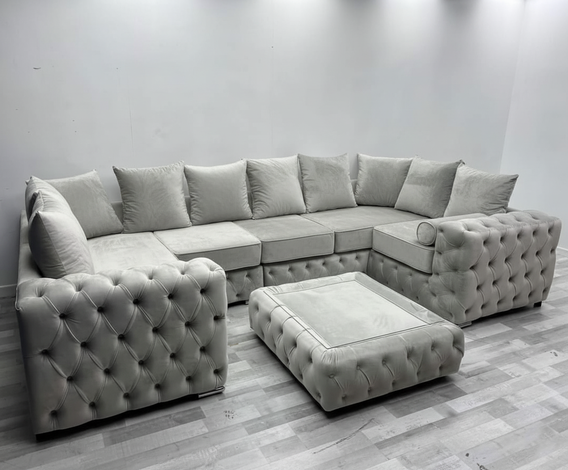 Ashton 6 Seater U-Shape Sofa | Luxury Bespoke Sofa - Legacy Living UK