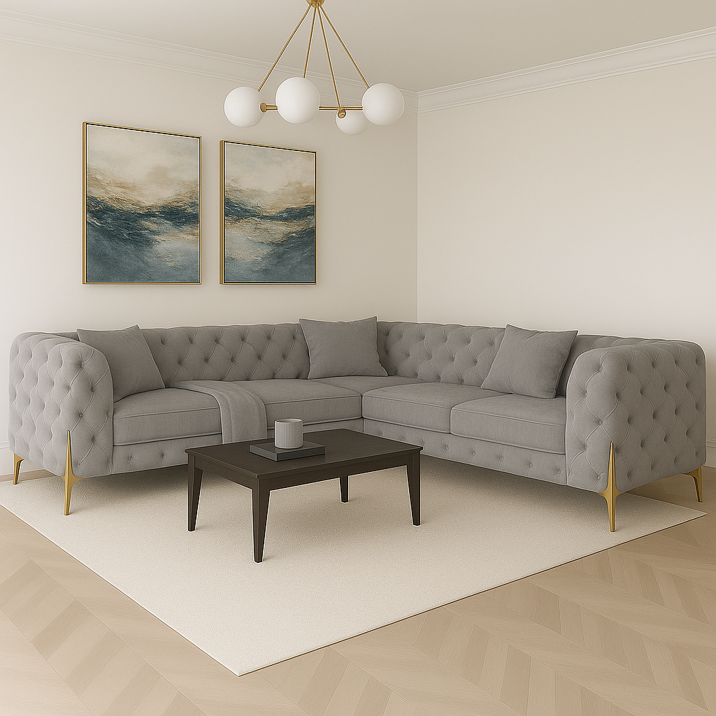 Ambassador Chesterfield Corner Sofa | Luxury L-Shaped Design - Legacy Living UK