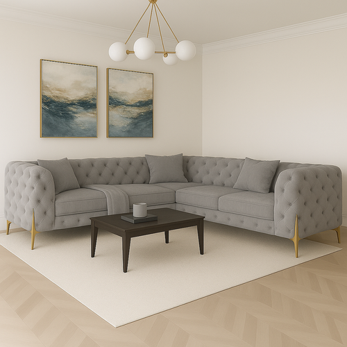 Ambassador Chesterfield Corner Sofa | Luxury L-Shaped Design - Legacy Living UK