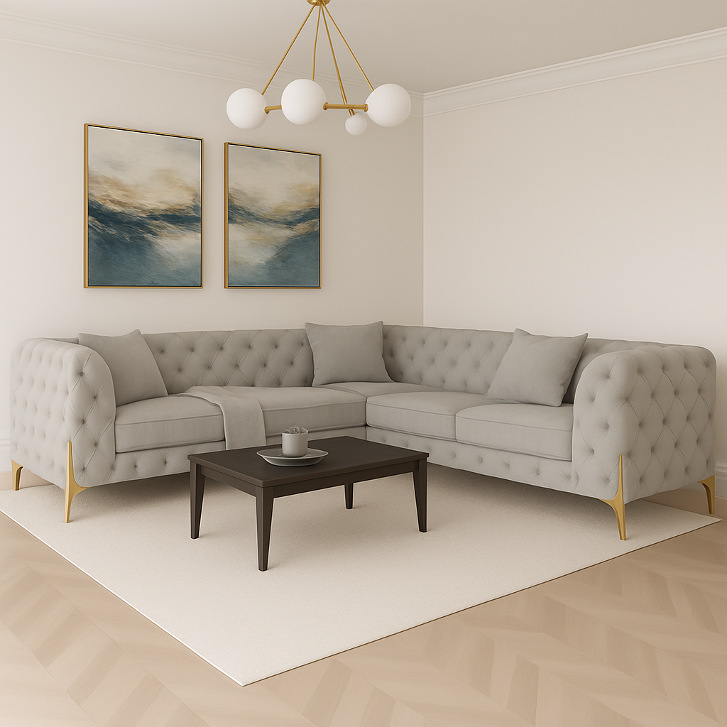 Ambassador Chesterfield Corner Sofa | Luxury L-Shaped Design - Legacy Living UK