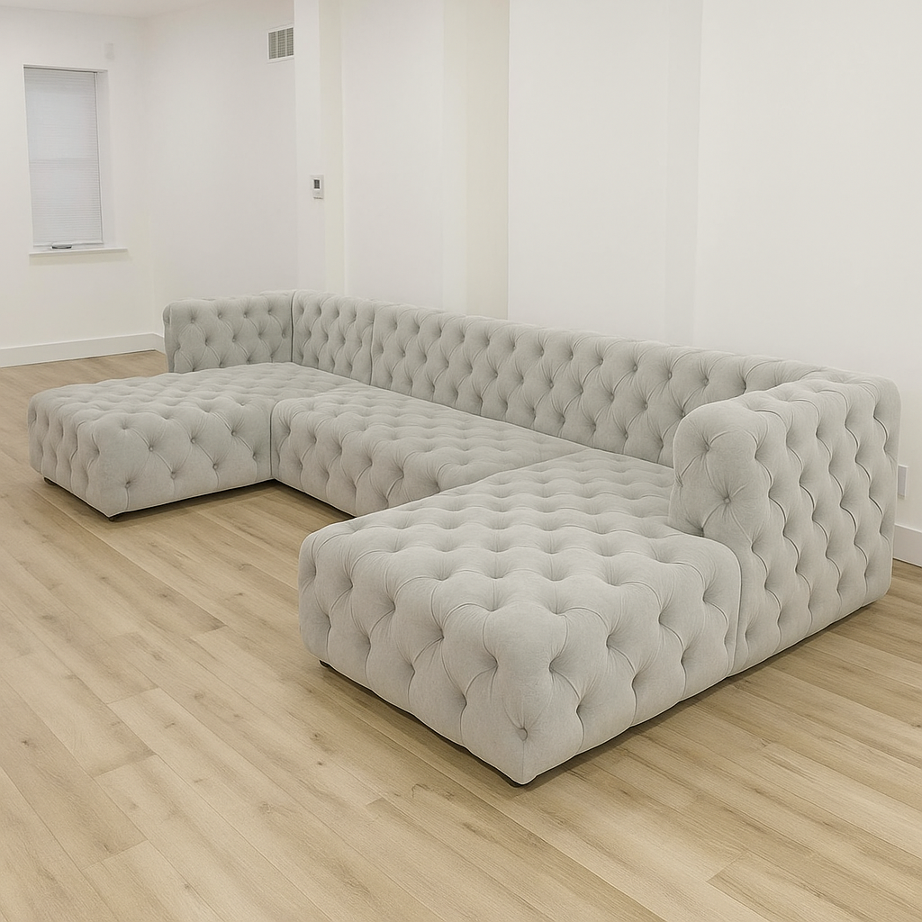 Ambassador Upholstered U Shape Sofa | Luxury Bespoke Sectional - Legacy Living UK