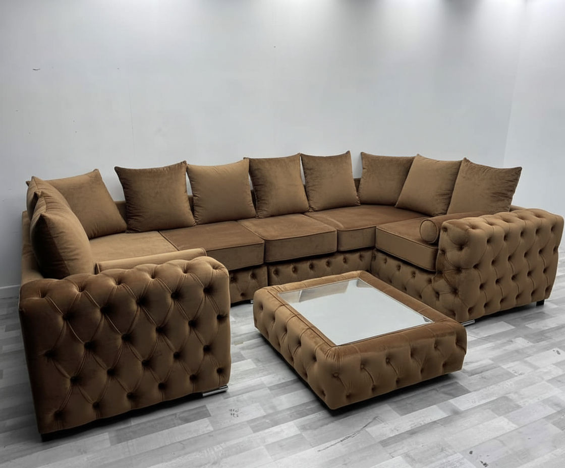 Ashton 6 Seater U-Shape Sofa | Luxury Bespoke Sofa - Legacy Living UK