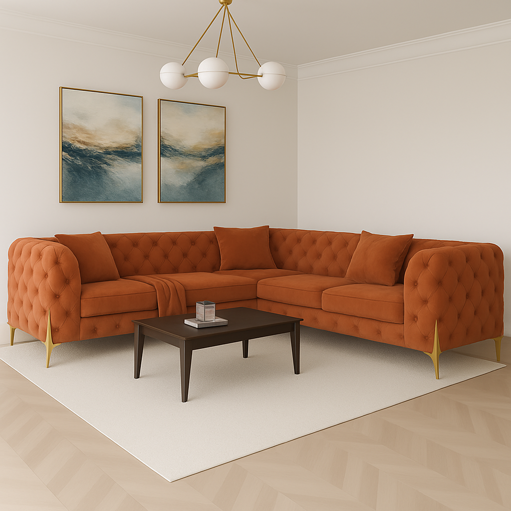 Ambassador Chesterfield Corner Sofa | Luxury L-Shaped Design - Legacy Living UK