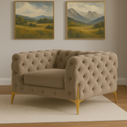 Ambassador Chesterfield Sofa | Bespoke Luxury 1 seater, 2 seater, 3 seater, 4 seater and 5 seater with different color options of multiple fabrics of plush velvet fabric, teddy boucle fabric, naple fabric, and marble fabric - Legacy Living UK