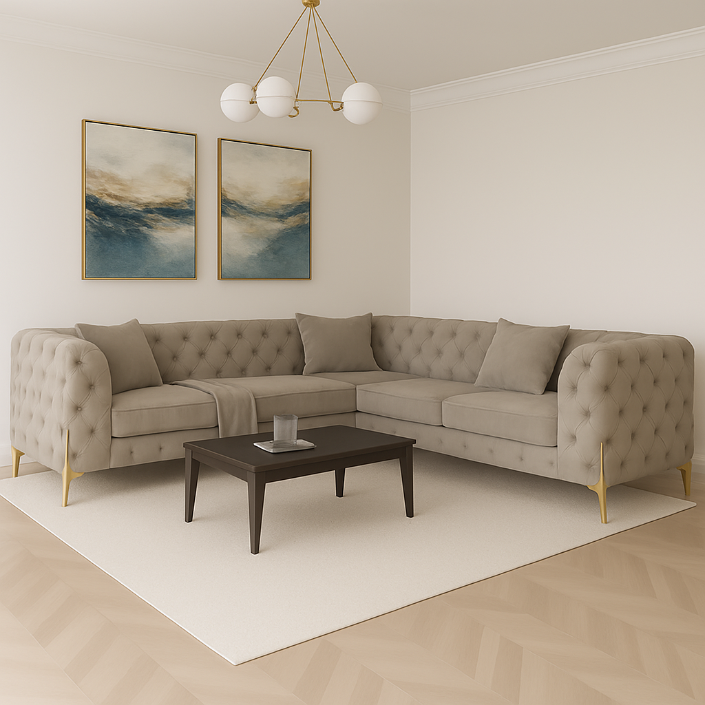 Ambassador Chesterfield Corner Sofa | Luxury L-Shaped Design - Legacy Living UK