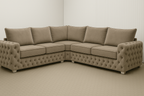 Ashton Corner Sofa | Bespoke L-Shaped with different color options of multiple fabrics of plush velvet fabric, teddy boucle fabric, naple fabric, and marble fabric - Legacy Living UK