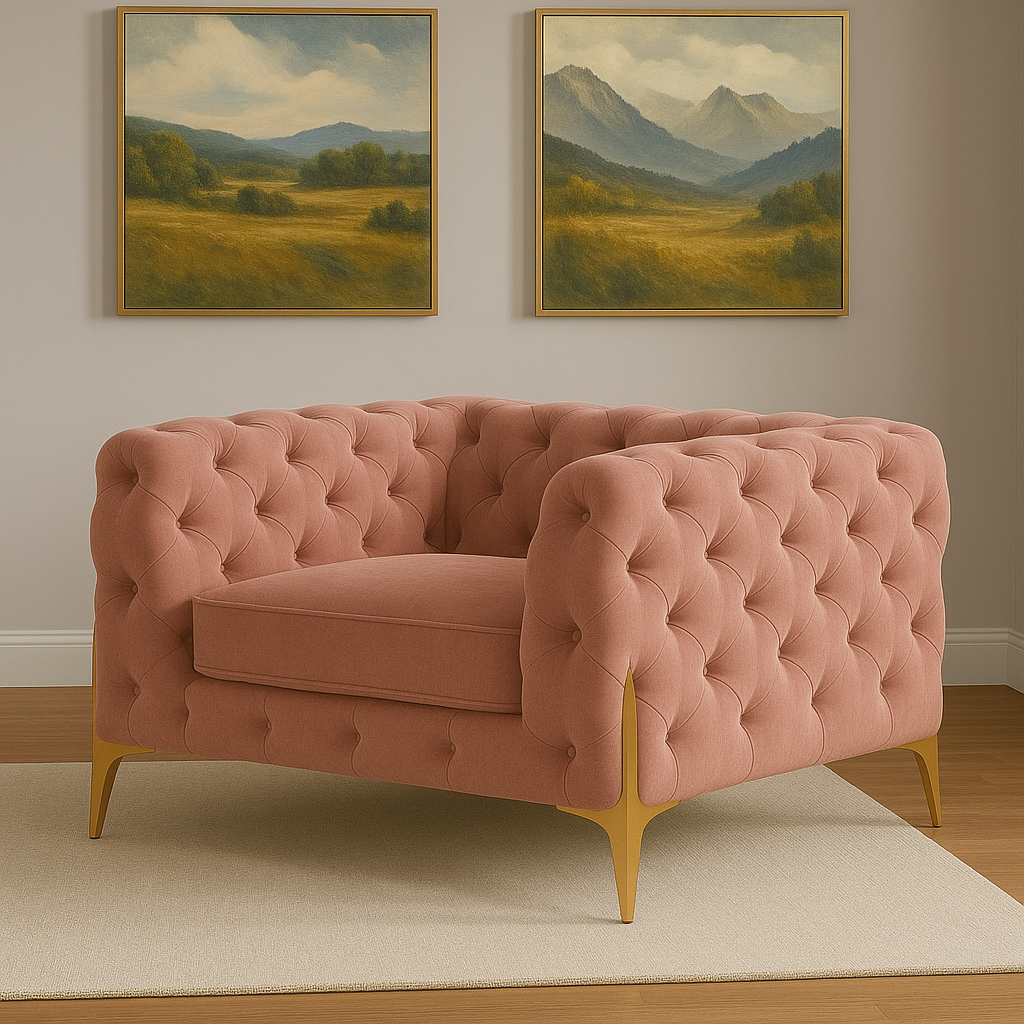 Ambassador Chesterfield Sofa | Bespoke Luxury 1 seater, 2 seater, 3 seater, 4 seater and 5 seater with different color options of multiple fabrics of plush velvet fabric, teddy boucle fabric, naple fabric, and marble fabric - Legacy Living UK