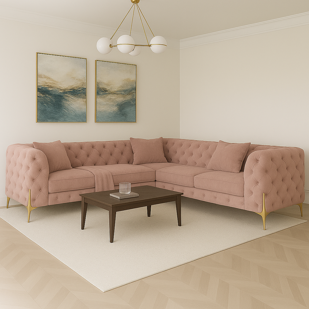 Ambassador Chesterfield Corner Sofa | Luxury L-Shaped Design - Legacy Living UK