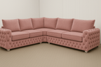 Ashton Corner Sofa | Bespoke L-Shaped with different color options of multiple fabrics of plush velvet fabric, teddy boucle fabric, naple fabric, and marble fabric - Legacy Living UK