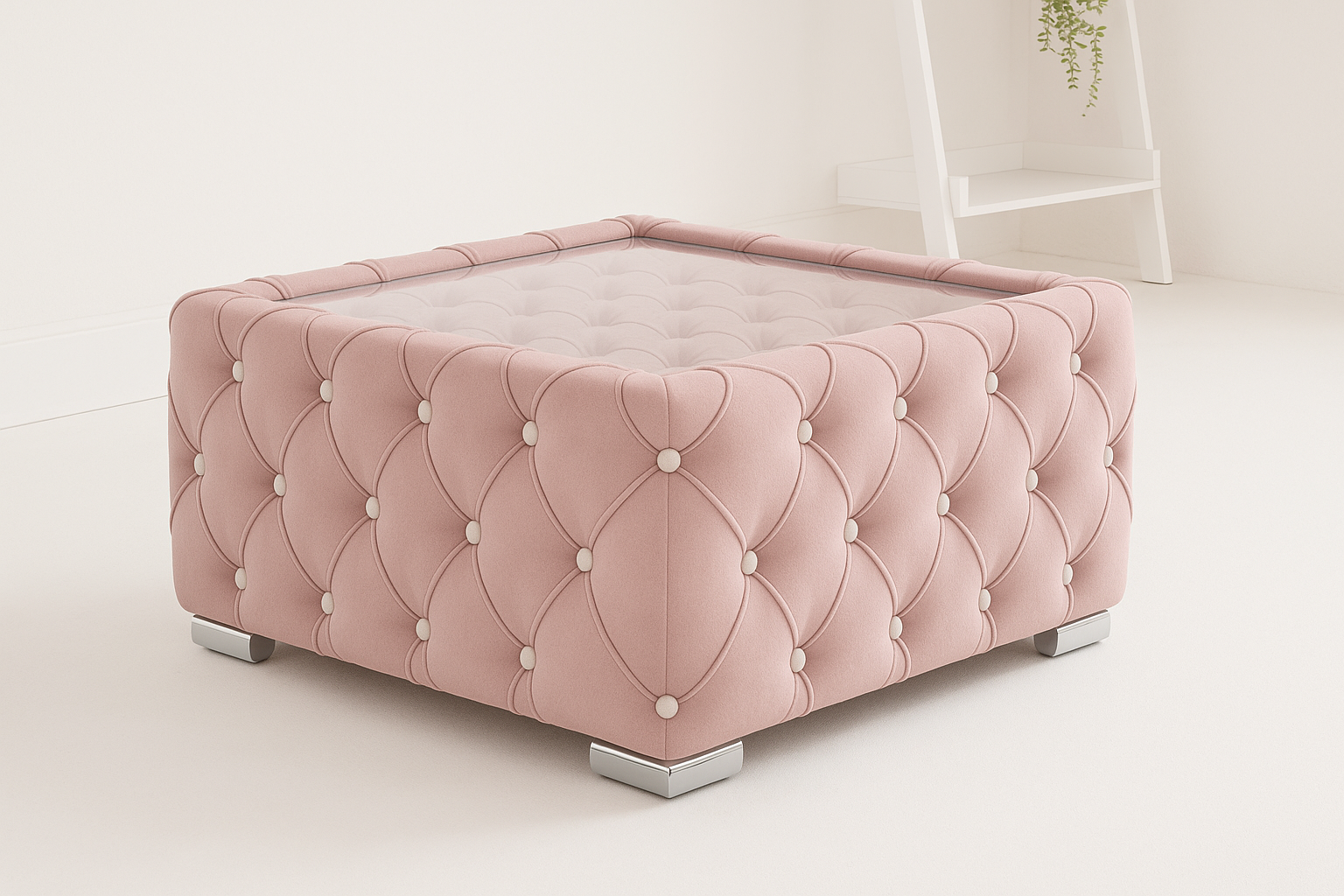 Upholstered Glass Top Coffee Table - Legacy Living UK