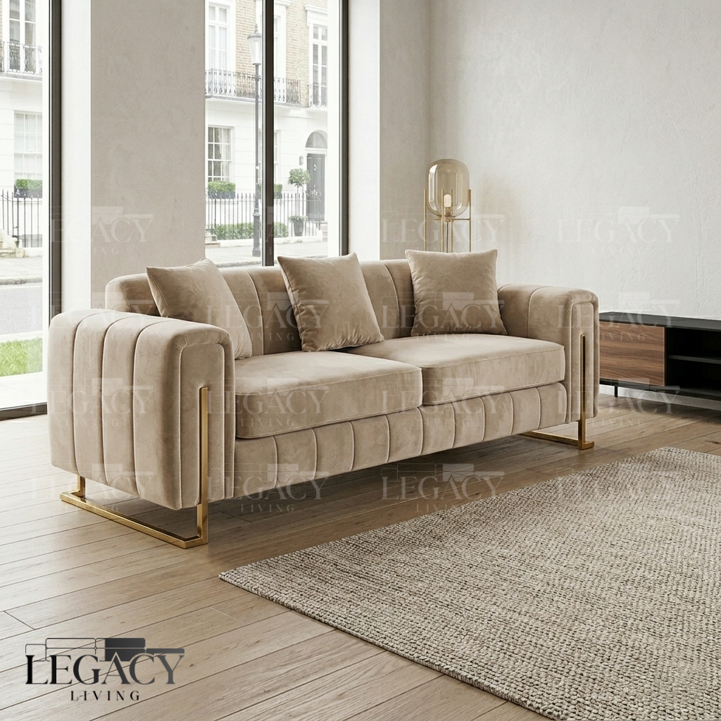 Romantica Sofa | Elegant Curved Luxury Seating | 3 Seater Sofa