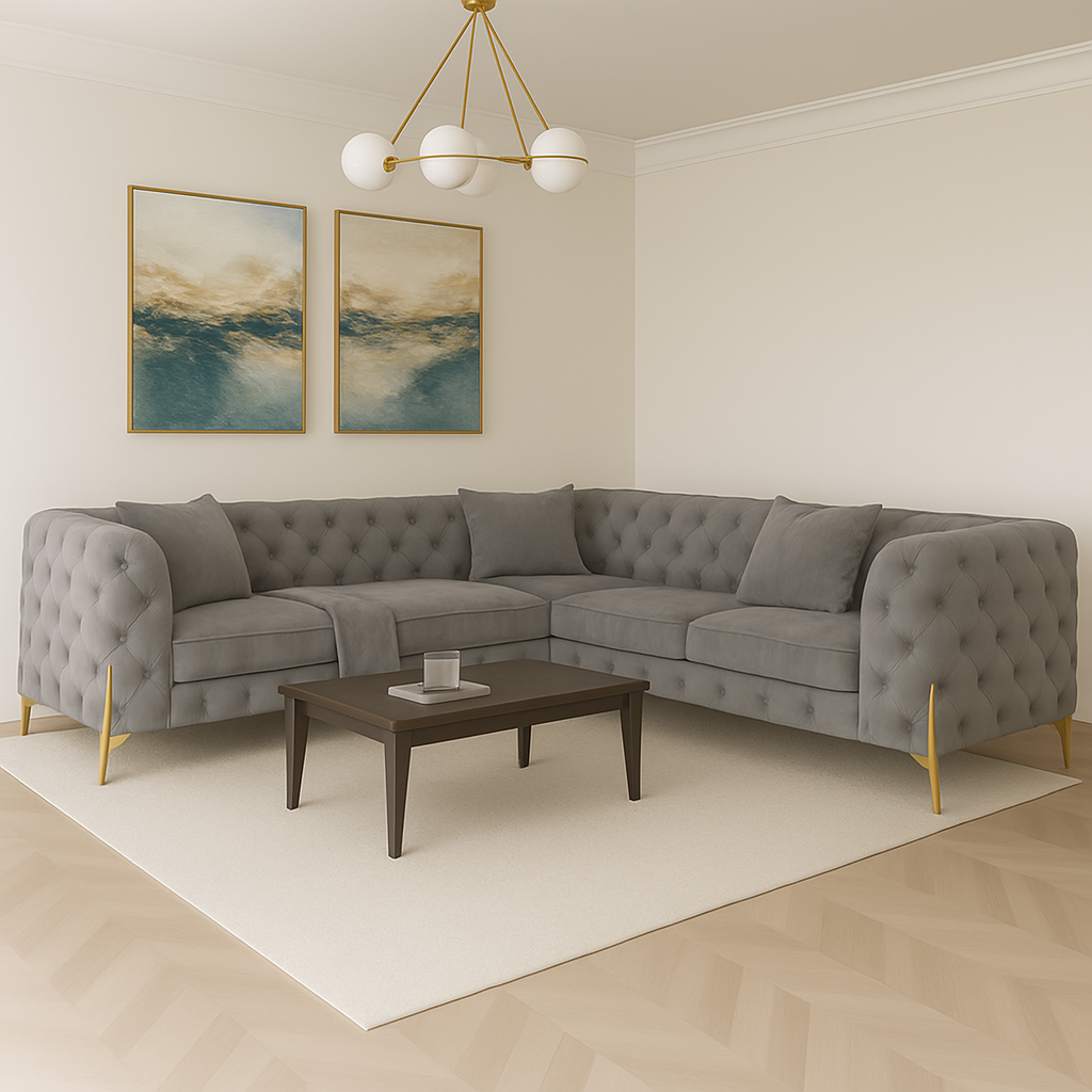 Ambassador Chesterfield Corner Sofa | Luxury L-Shaped Design - Legacy Living UK